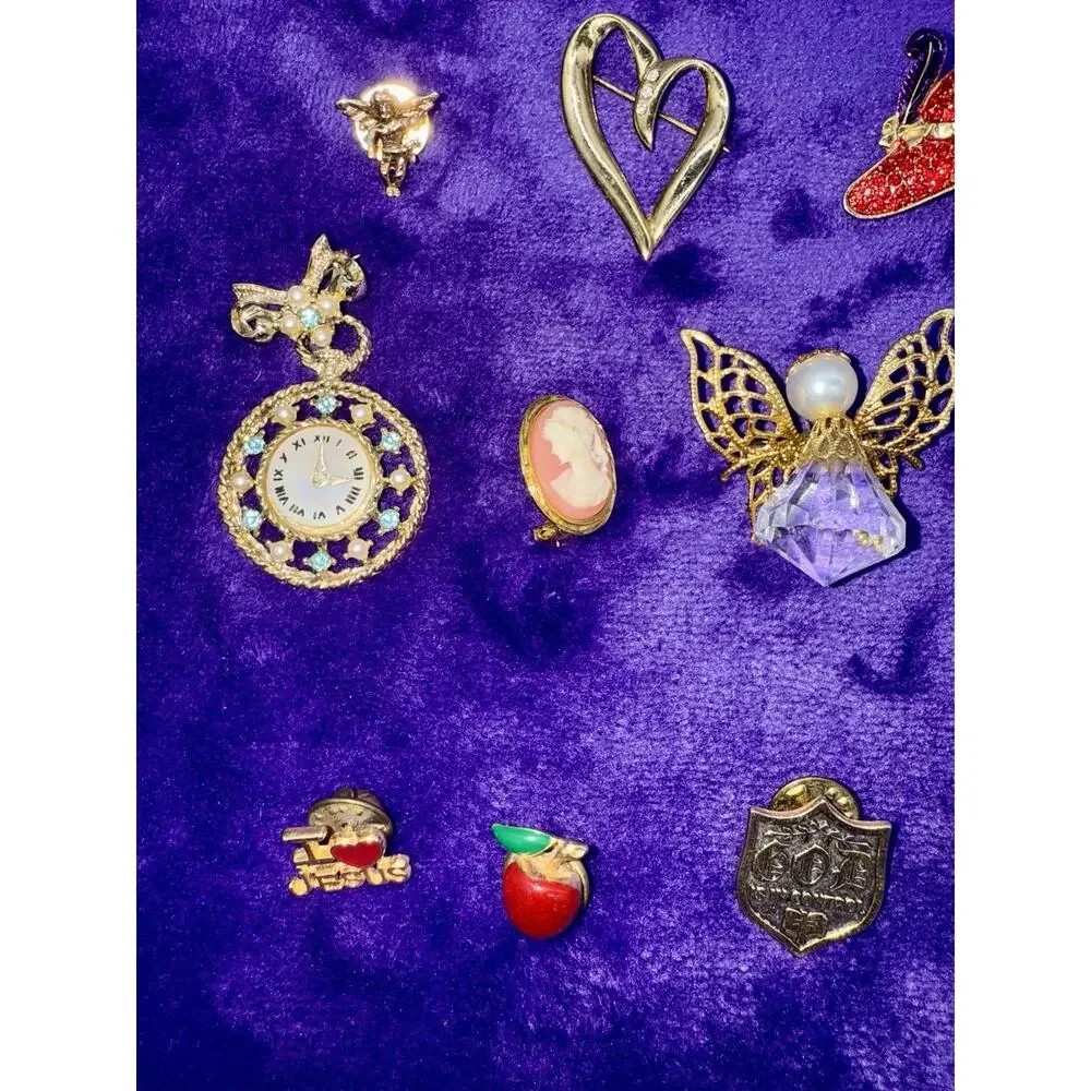 Vintage 1980s-2000s Pin Brooch Bundle Set Of 20 Van Dell And Random Brands